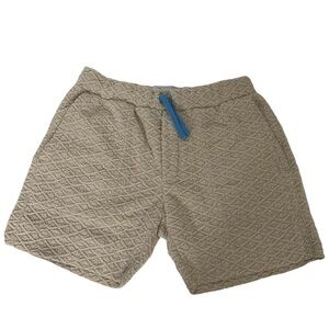 Chubbies ‘Yeti Yes. Cold No.’ Textured Diamond Pattern Cream Colored Shorts; SzM